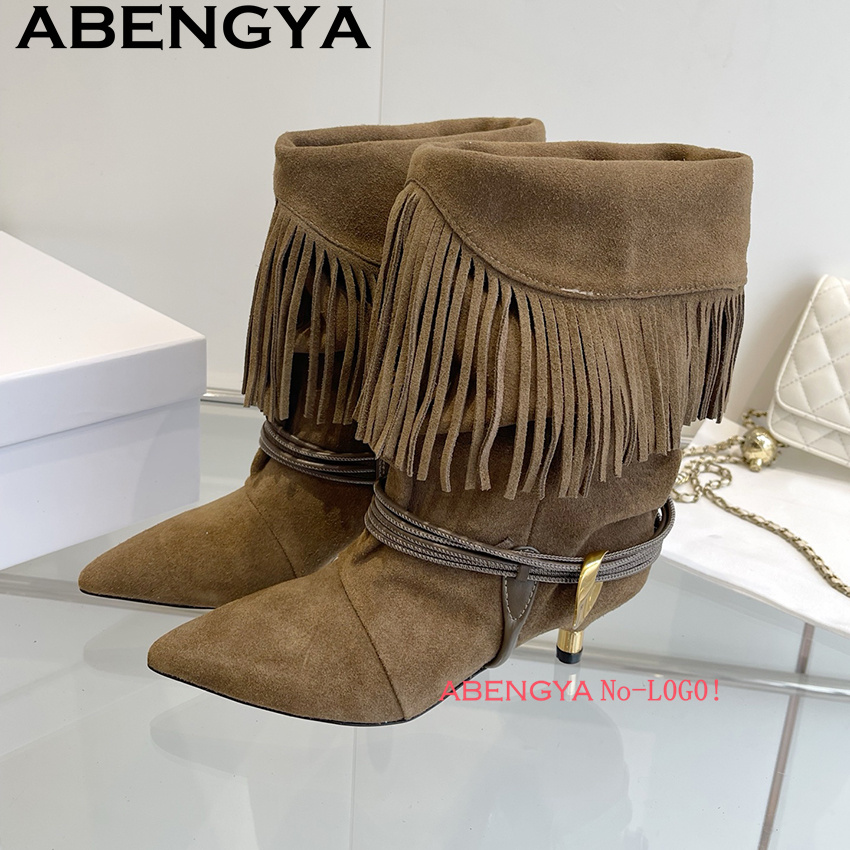 Suede Leather Edge Tassel Desi - огляд і ціна Ethnic Fashion Women