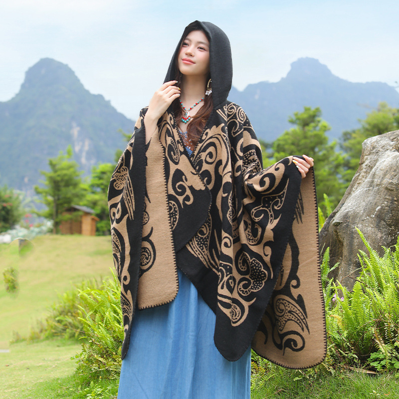 New Women's Hooded Shawl Warm  - огляд і ціна Go Ethnic Fashion