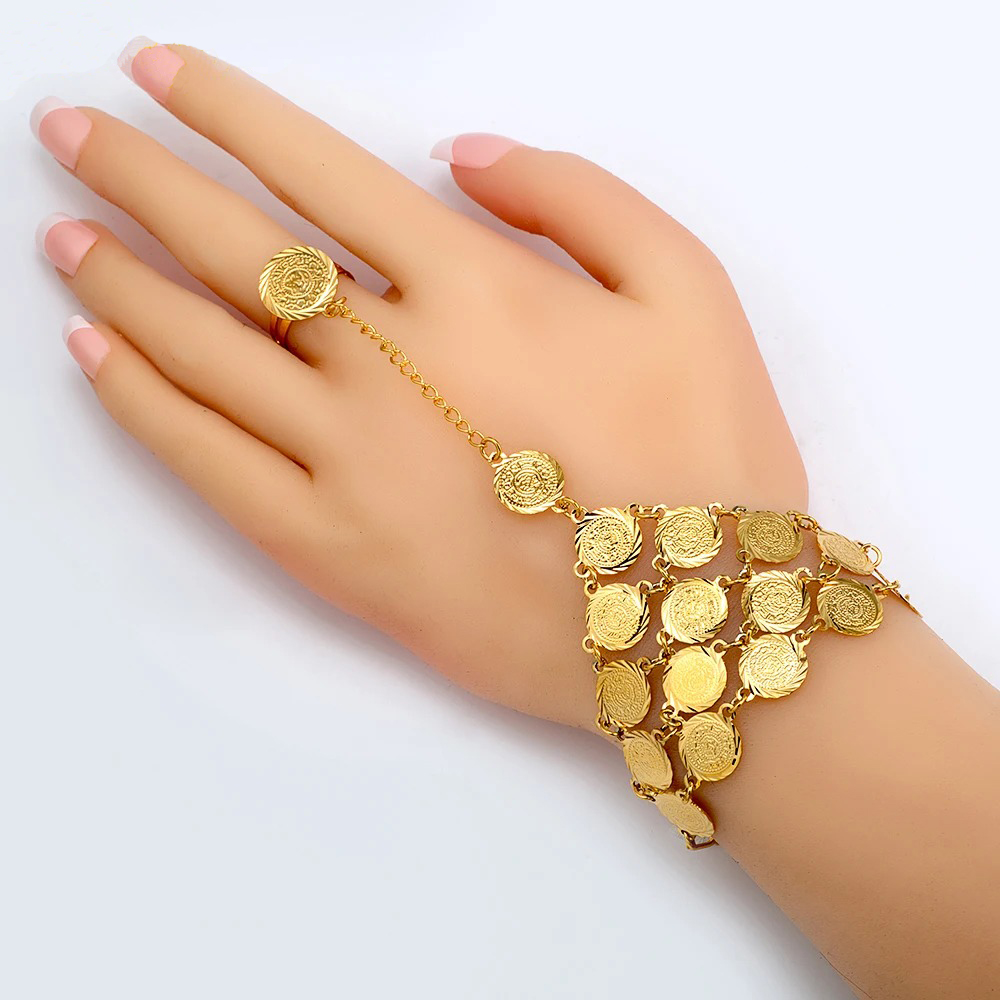 Bohemian Gold Coin Hand Chain  - огляд і ціна Ethnic Fashion Co In